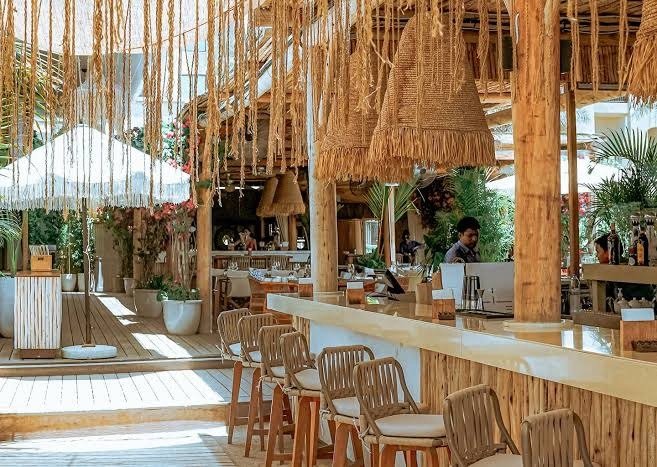 Beach club terrace